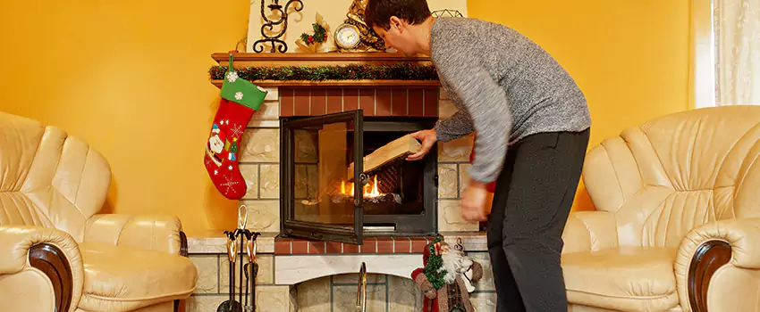 Rusted Metal Fireplace Restoration in Bountiful, Utah